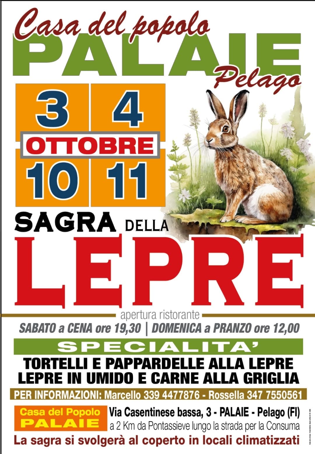 Sagra della lepre, Palaie - Pelago