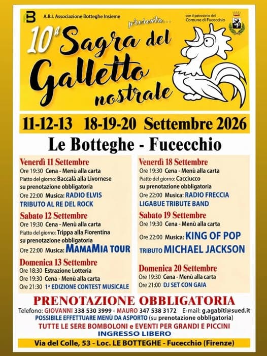 Locandina di Sagra del galletto nostrale, Le Botteghe - Fucecchio