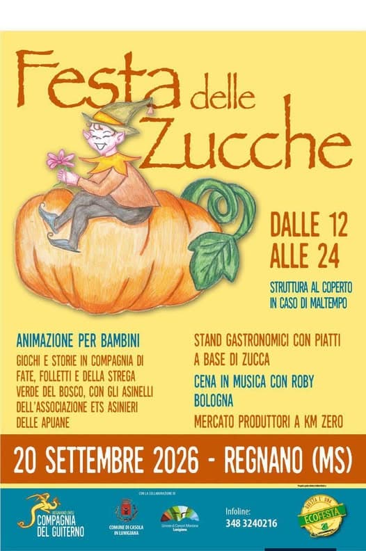 Locandina di Festa delle zucche, Regnano - Casola in Lunigiana